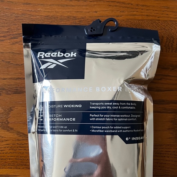 NEW Reebok Men's Performance Cooling Boxer Briefs 4Pack 6"Inseam Underwear M - Picture 4 of 5